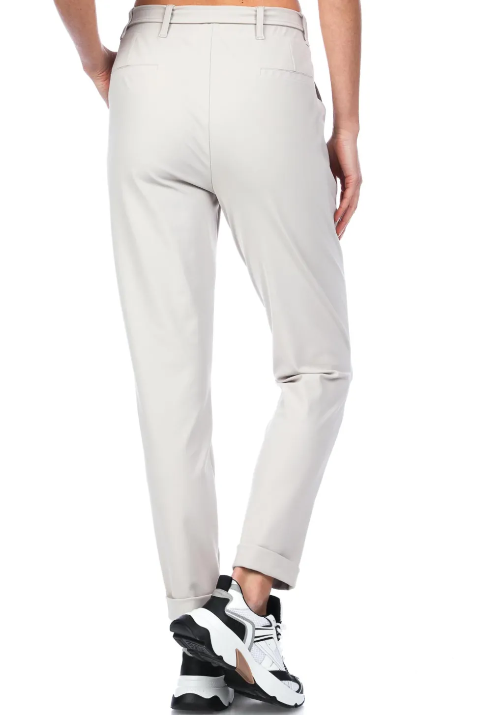 Travelwear Pants With Tie Belt Antigua | Cement... | D-Etoiles Casiope | Little Soho