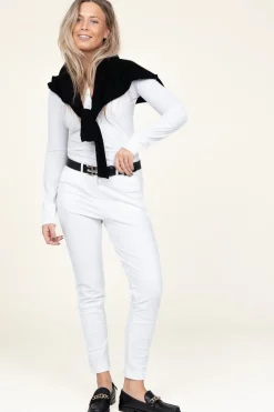 Travelwear Pants With Tie Belt Antigua | White... | D-Etoiles Casiope | Little Soho