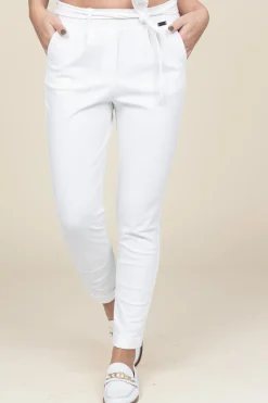 Travelwear Pants With Tie Belt Antigua | White... | D-Etoiles Casiope | Little Soho