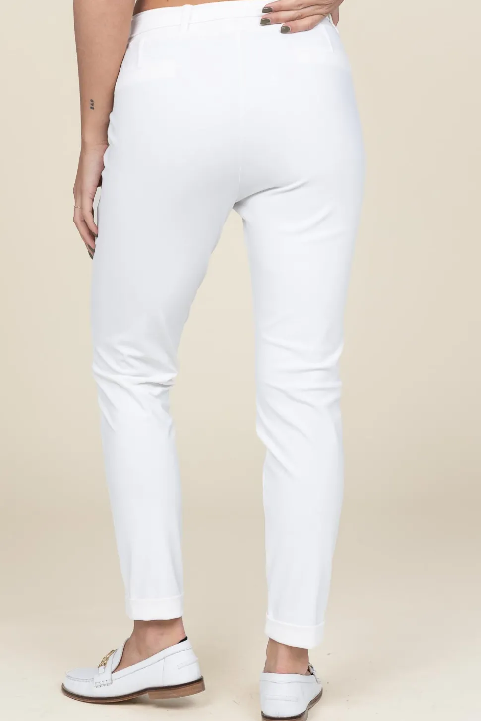 Travelwear Pants With Tie Belt Antigua | White... | D-Etoiles Casiope | Little Soho