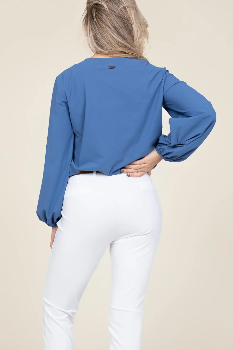 Travelwear Top Met V-Neck Arudy | Blue... | D-Etoiles Casiope | Little Soho