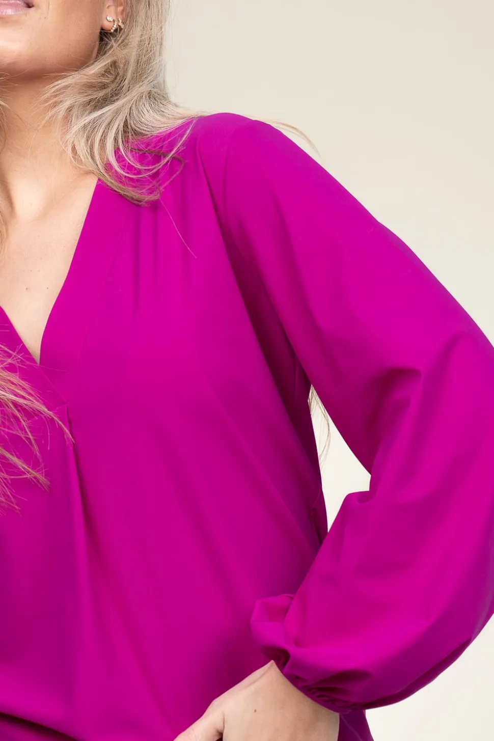 Travelwear Top With V-Neck Arudy | Purple... | D-Etoiles Casiope | Little Soho