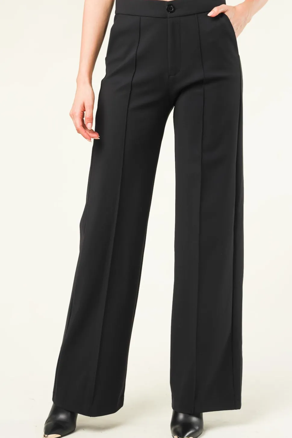 Travelwear Wide Leg Trousers Trixie | Black... | D-Etoiles Casiope | Little Soho