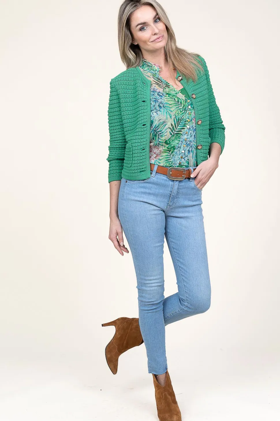 Tricot Cardigan Gaspard | Green... | Ba&Sh | Little Soho