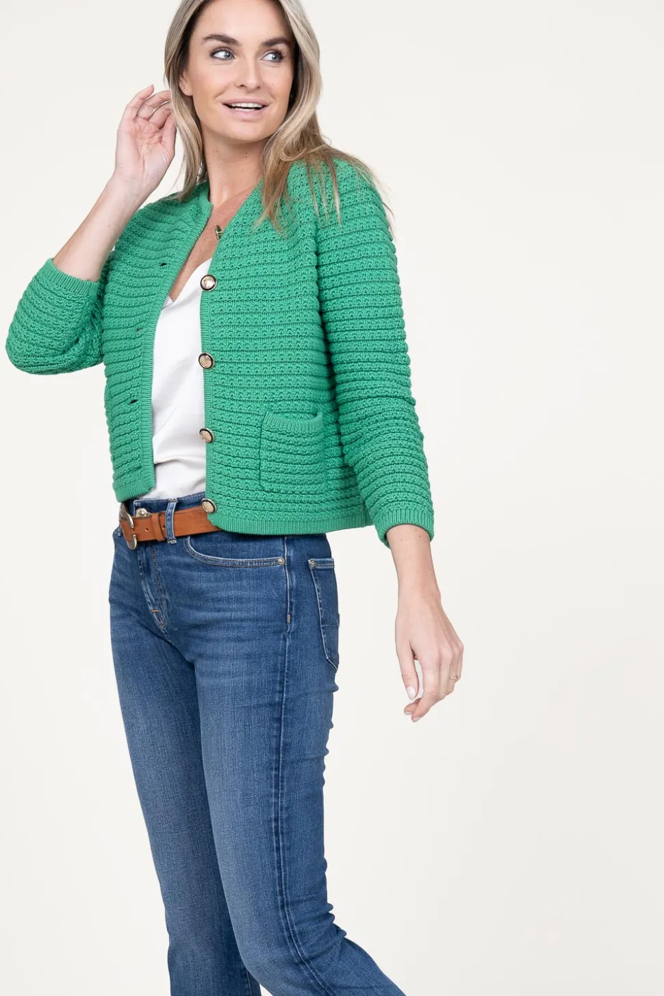 Tricot Cardigan Gaspard | Green... | Ba&Sh | Little Soho