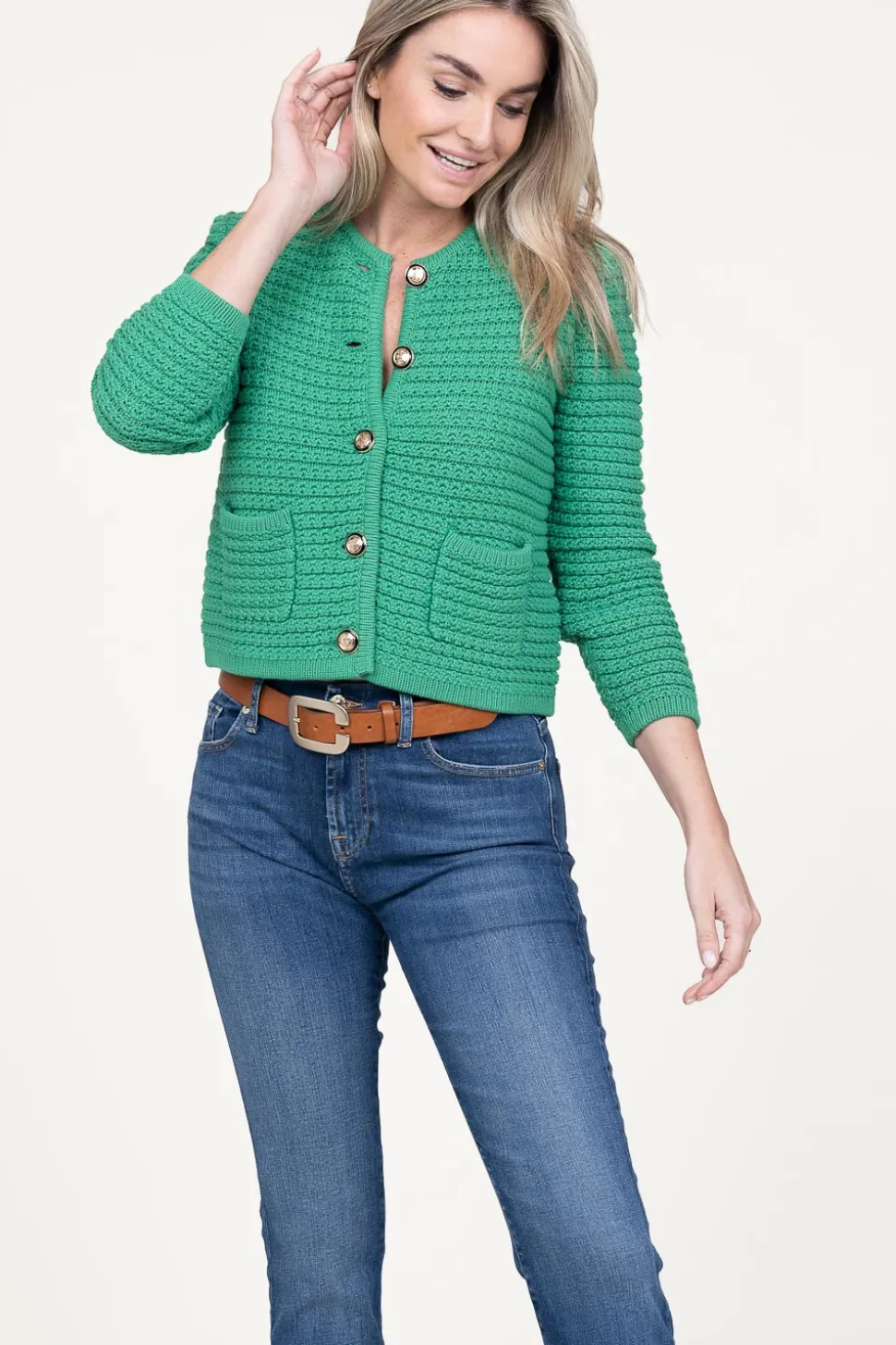 Tricot Cardigan Gaspard | Green... | Ba&Sh | Little Soho