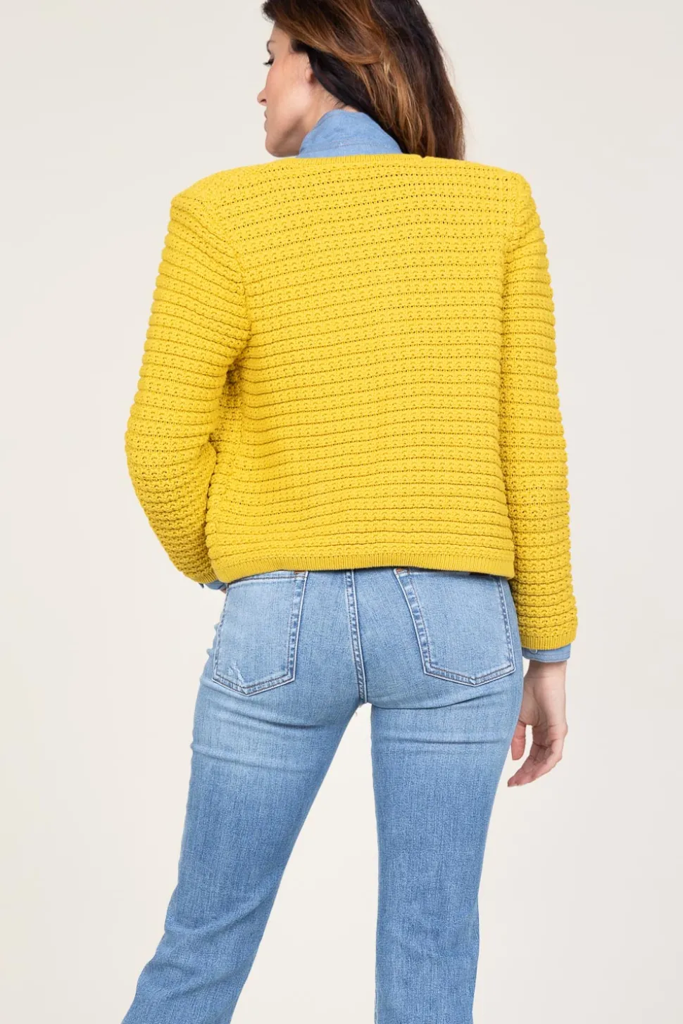 Tricot Cardigan Gaspard | Yellow... | Ba&Sh | Little Soho