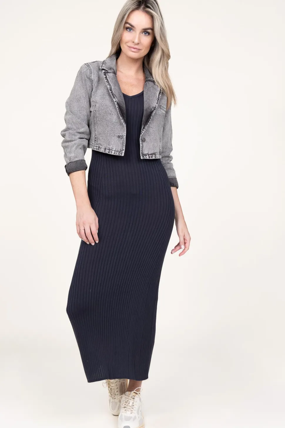 Tricot Maxi Dress Sugar | Grey... | Herskind | Little Soho