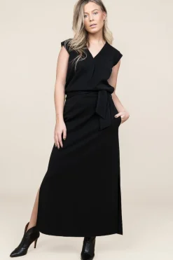 Tricot Maxi Dress With Lurex Gianni | Black... | D-Etoiles Casiope | Little Soho