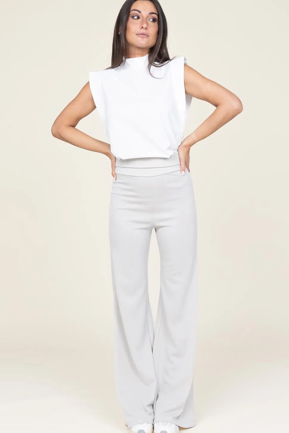 Tricot Pants With Lurex Fine | Natural... | D-Etoiles Casiope | Little Soho