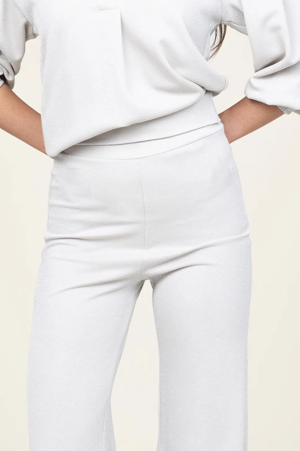 Tricot Pants With Lurex Fine | Natural... | D-Etoiles Casiope | Little Soho