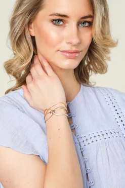 Trio Gold Iconic Triple Colour Bracelet | Multi... | Just Franky | Little Soho