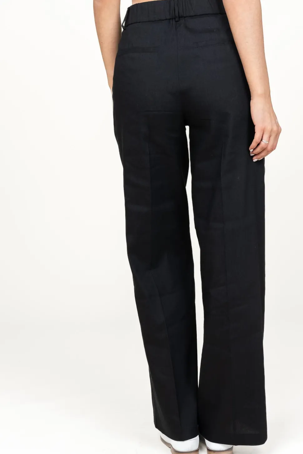 Trousers In Linen Blend Zach | Black... | Dante 6 | Little Soho