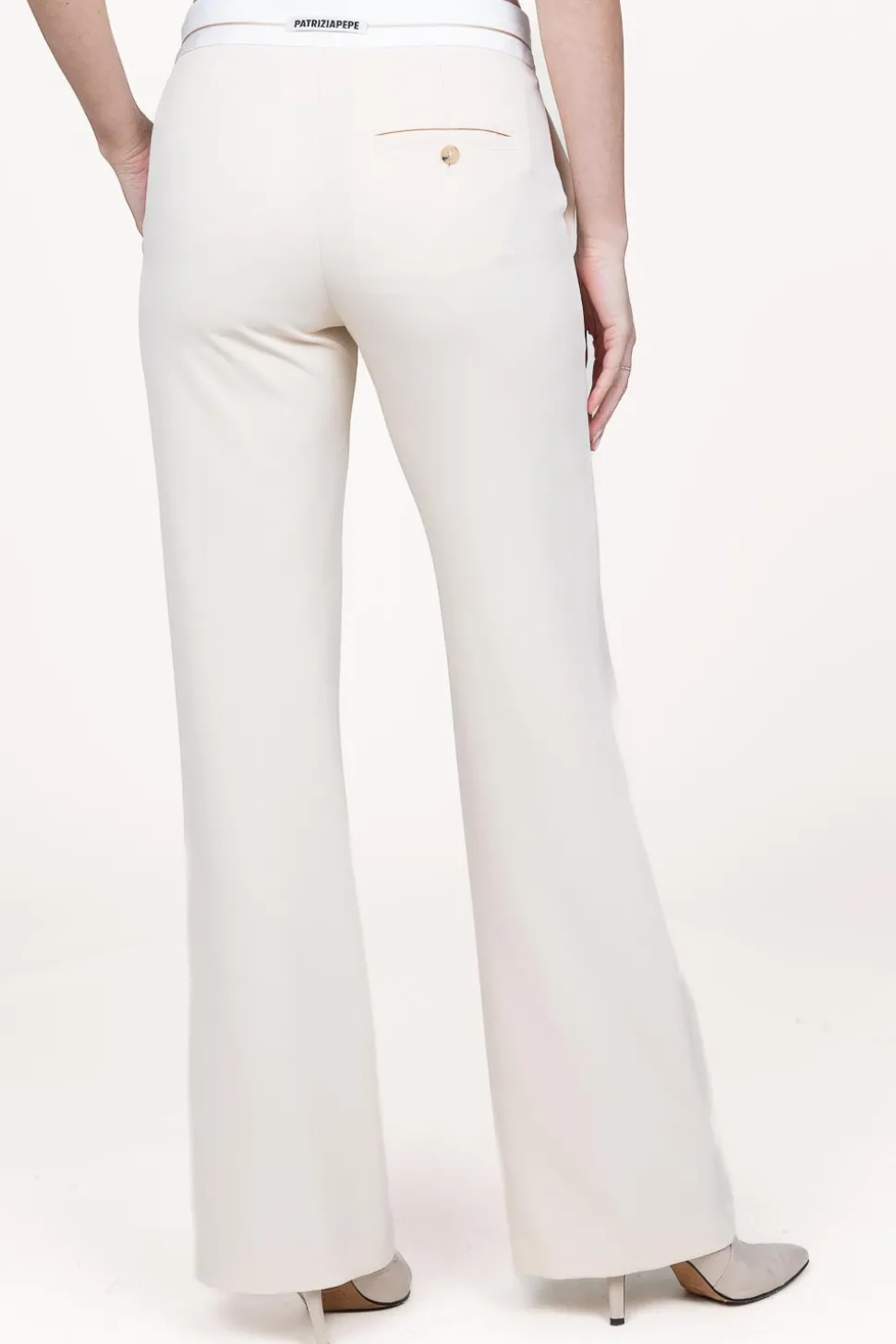 Trousers Sienna | Natural... | Patrizia Pepe | Little Soho