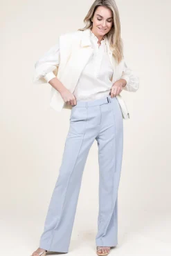 Trousers With Belt Closure Chantalle | Blue... | Aaiko | Little Soho