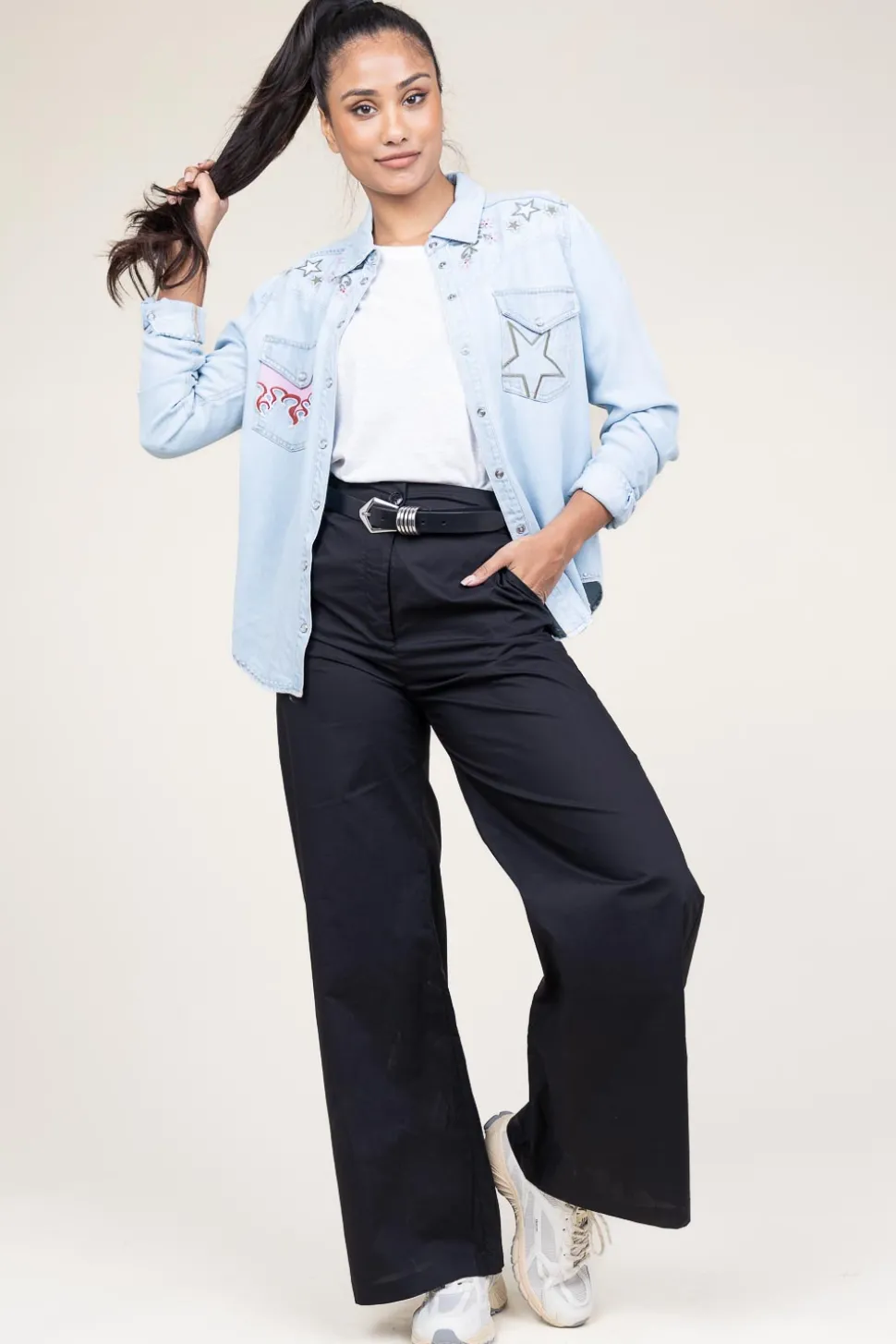 T-Shirt With Embroidery Bocdae | White... | Kocca | Little Soho