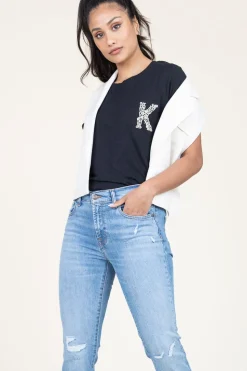 T-Shirt With Embroidery Bocdae | Black... | Kocca | Little Soho