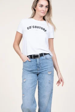 T-Shirt With Glitter Detail Coco | White... | Co'Couture | Little Soho