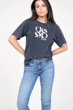 T-Shirt With Logo Ashton | Black... | Dante 6 | Little Soho