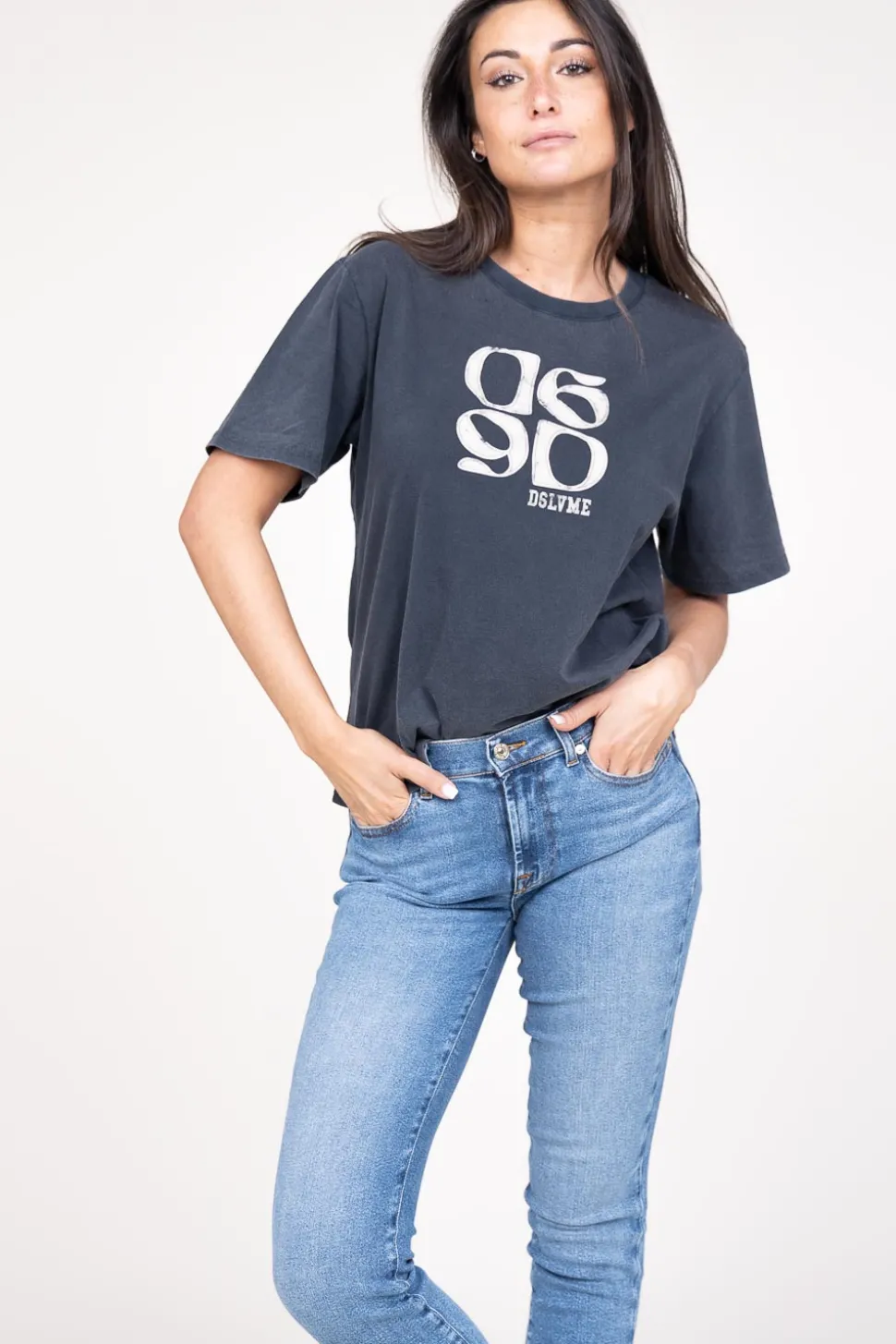 T-Shirt With Logo Ashton | Black... | Dante 6 | Little Soho