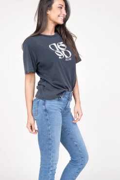 T-Shirt With Logo Ashton | Black... | Dante 6 | Little Soho