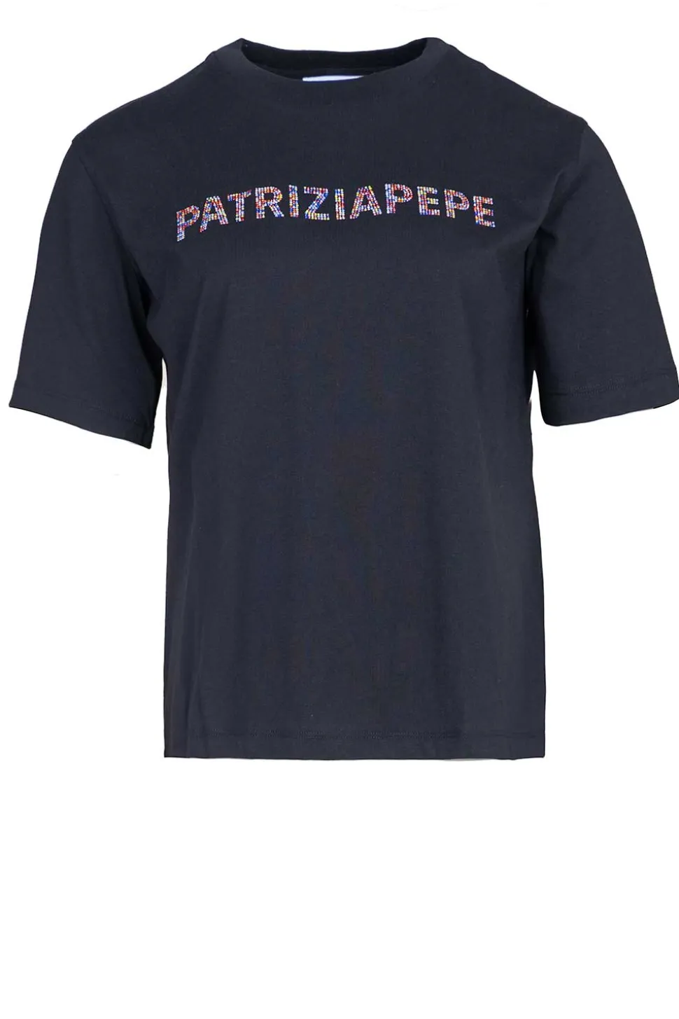 T-Shirt With Logo Lucia | Black... | Patrizia Pepe | Little Soho