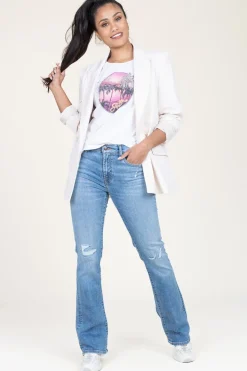 T-Shirt With Rhinestones Tangi | White... | Liu Jo | Little Soho