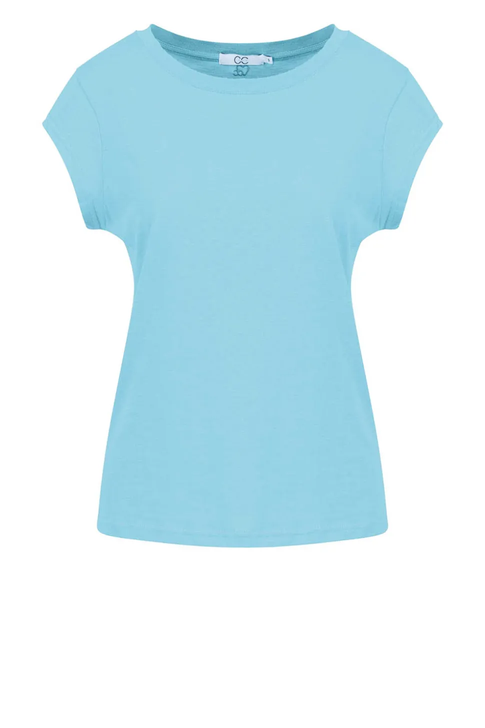 T-Shirt With Round Neck Classic | Blue... | Cc Heart | Little Soho