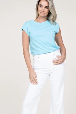 T-Shirt With Round Neck Classic | Blue... | Cc Heart | Little Soho