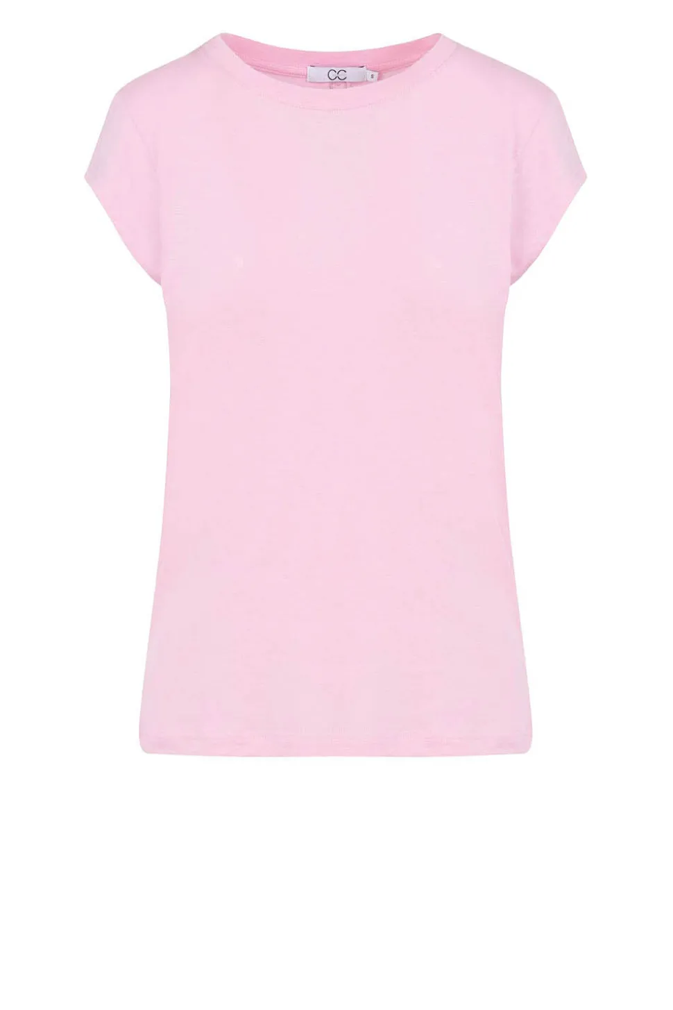 T-Shirt With Round Neck Classic | Pink... | Cc Heart | Little Soho