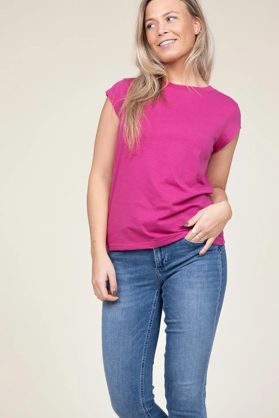 T-Shirt With Round Neck Classic | Berry... | Cc Heart | Little Soho