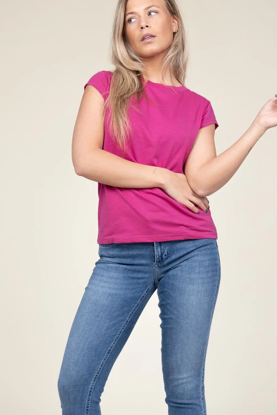 T-Shirt With Round Neck Classic | Berry... | Cc Heart | Little Soho