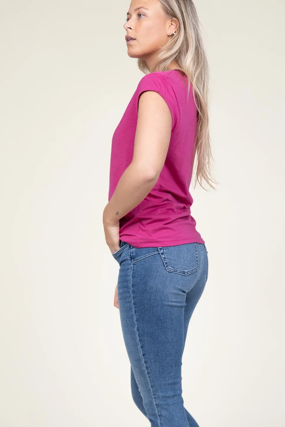 T-Shirt With Round Neck Classic | Berry... | Cc Heart | Little Soho
