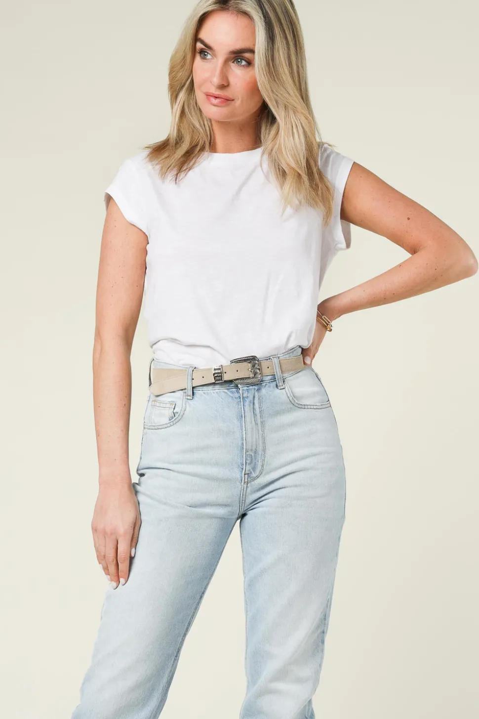 T-Shirt With Round Neck Classic | White... | Cc Heart | Little Soho