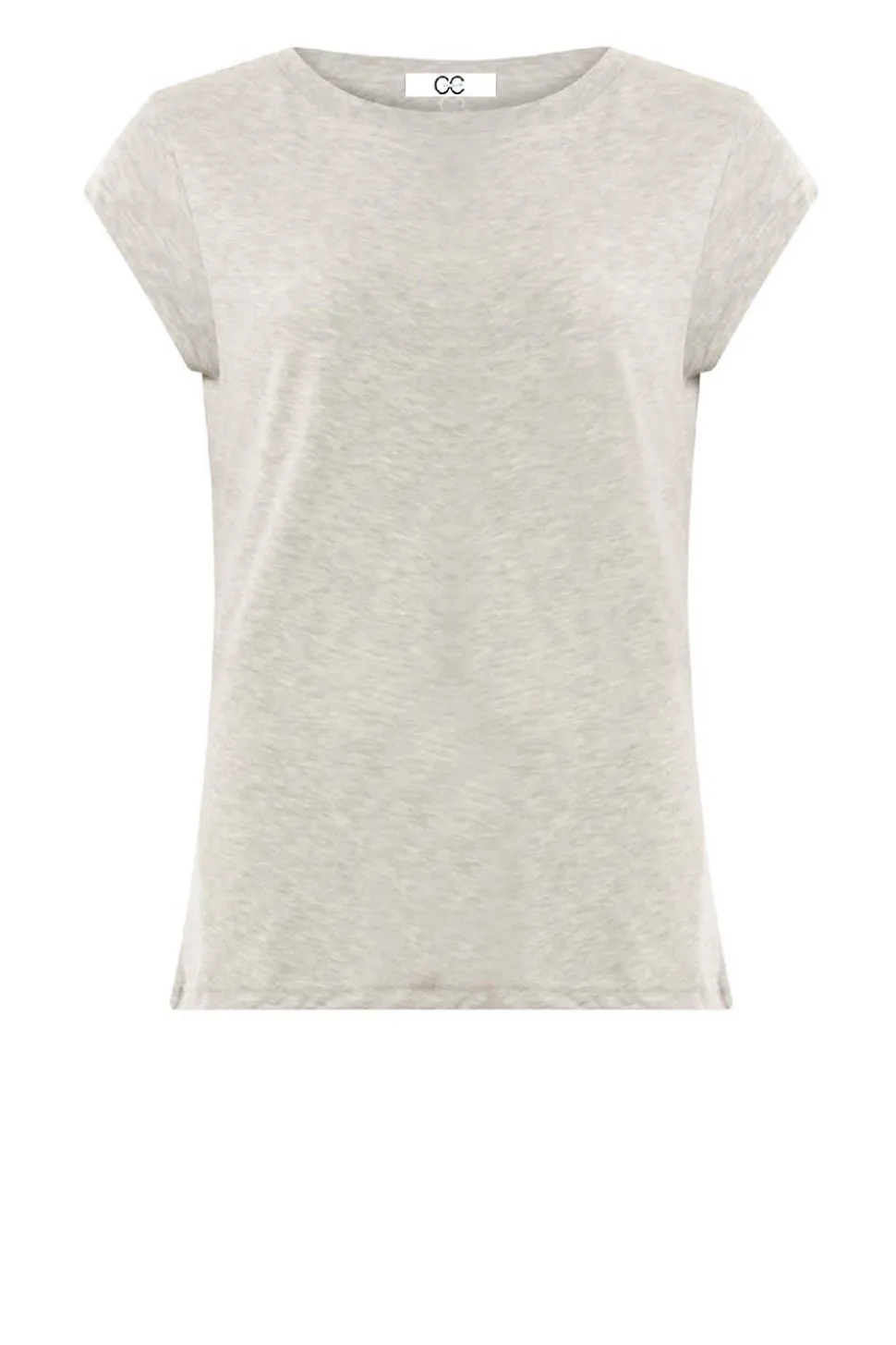 T-Shirt With Round Neck Classic | Grey... | Cc Heart | Little Soho