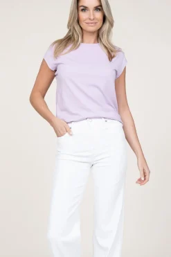 T-Shirt With Round Neck Classic | Purple... | Cc Heart | Little Soho