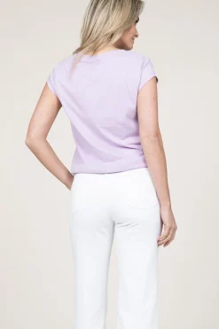 T-Shirt With Round Neck Classic | Purple... | Cc Heart | Little Soho