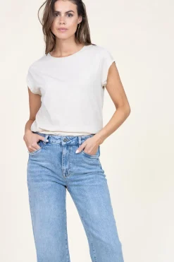 T-Shirt With Round Neck Classic | Sand... | Cc Heart | Little Soho