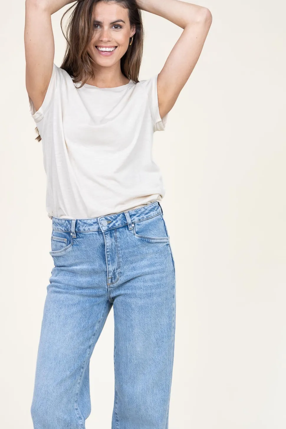 T-Shirt With Round Neck Classic | Sand... | Cc Heart | Little Soho