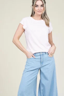 T-Shirt With Round Neck Classic | Dusty Pink... | Cc Heart | Little Soho