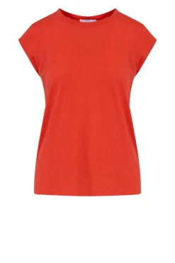 T-Shirt With Round Neck Classic | Red... | Cc Heart | Little Soho