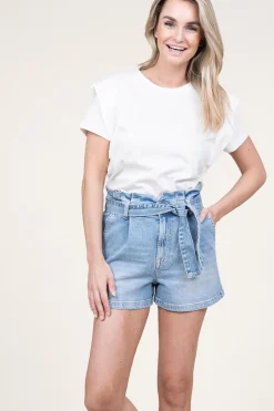 T-Shirt With Ruffles Cora | Natural... | Aaiko | Little Soho