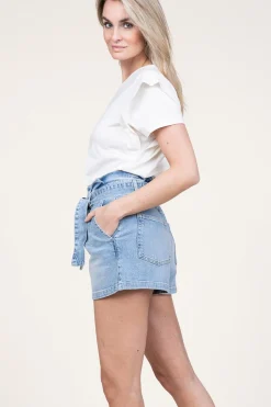 T-Shirt With Ruffles Cora | Natural... | Aaiko | Little Soho