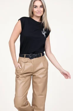 T-Shirt With Sequins Riben | Black... | Kocca | Little Soho