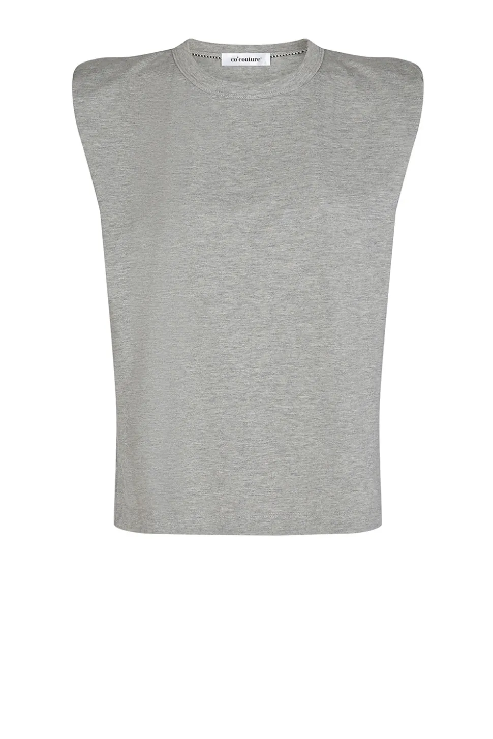 T-Shirt With Shoulder Padding Eduarda | Grey... | Co'Couture | Little Soho