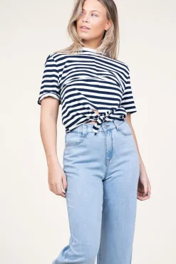 T-Shirt With Tie Detail Marloz | Blue... | Suncoo | Little Soho