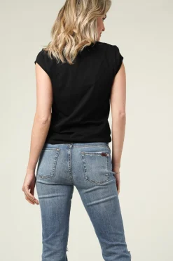 T-Shirt With V-Neck Vera | Black... | Cc Heart | Little Soho