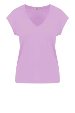 T-Shirt With V-Neck Vera | Purple... | Cc Heart | Little Soho