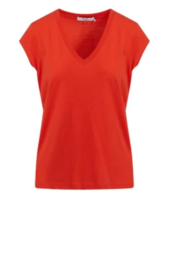 T-Shirt With V-Neck Vera | Red... | Cc Heart | Little Soho