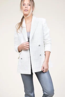 Tweed Blazer With Lurex Renoir | Natural... | Dante 6 | Little Soho
